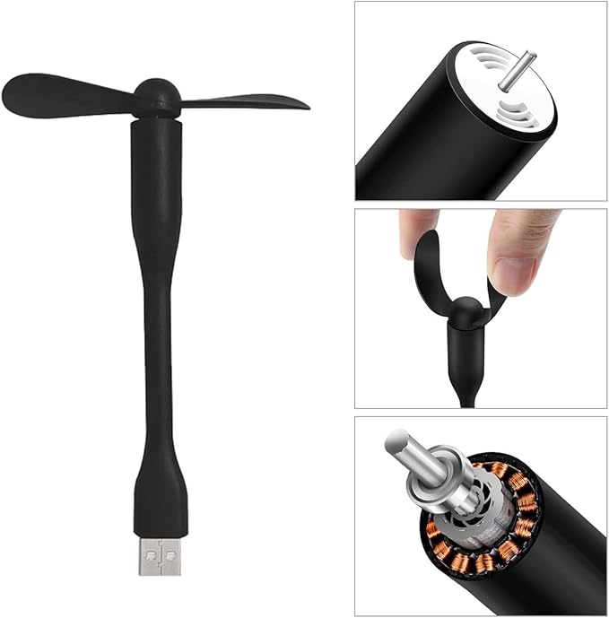 Mini ventilator cu alimentare prin USB, Zola®, silicon, brat flexibil, 1W, 14.5x15x8.9 cm, negru Mini ventilator cu alimentare prin USB, Zola®, silicon, brat flexibil, 1W, 14.5x15x8.9 cm, negru